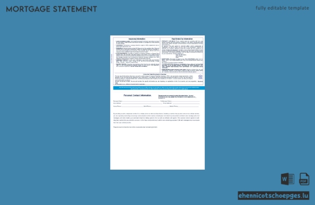 Spanischer Caixa-Bank-Hypothekenauszug im Word- und PDF-Format (3 Beispielvorschau)